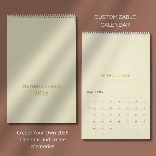 Eenvoudig Schoon Typografie Ontwerp Kalender