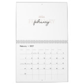 Eenvoudig Schoon Typografie Ontwerp Kalender (Feb 2027)