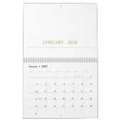 Eenvoudig Schoon Typografie Ontwerp Kalender (Jan 2027)