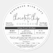 Eenvoudig schoon zelfgemaakt huisje eten wet label (Voorkant)