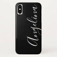Eenvoudig Schoon Zwart Wit Script Naam