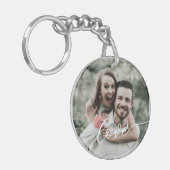 Eenvoudig Schrift Foto Sleutelhanger (Voorkant Links)