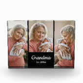 Eenvoudig Schrift Oma Jaar Opgericht 3 Foto Acryl (Voorkant)