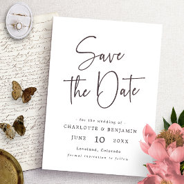 Eenvoudig Schrift Save The Date
