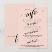 Eenvoudig Schrijfberichten uitwerken Blush Pink Informatiekaartje (Voorkant / Achterkant)