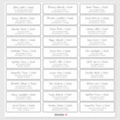 eenvoudig schrijven bruiloft gastnamen adres sticker (Vel)