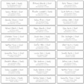 eenvoudig schrijven bruiloft gastnamen adres sticker (Voorkant)