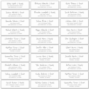 eenvoudig schrijven bruiloft gastnamen adres sticker