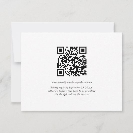Eenvoudig schrijven QR Code Weduwschap RSVP (Achterkant)