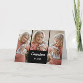 Eenvoudig Schript Oma Jaar Opgericht 3 Foto Kaart (Voorkant)