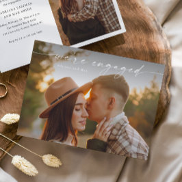 Eenvoudig script 2 foto bruiloft Verloving Kaart