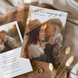 Eenvoudig script 2 foto bruiloft Verloving Kaart