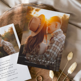 Eenvoudig script 2 foto bruiloft Verloving Kaart