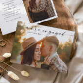 Eenvoudig script 2 foto bruiloft Verloving Kaart