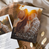 Eenvoudig script 2 foto bruiloft Verloving Kaart