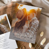 Eenvoudig script 2 foto bruiloft Verloving Kaart