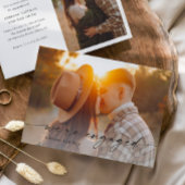 Eenvoudig script 2 foto bruiloft Verloving Kaart