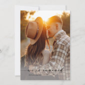 Eenvoudig script 2 foto bruiloft Verloving Kaart (Voorkant)