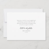 Eenvoudig script 3 Foto Baby Birth Bedankkaart (Achterkant)