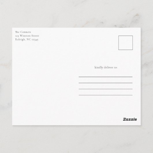 Eenvoudig script 3 Foto Collage Baby Hartelijk dan Briefkaart (Achterkant)