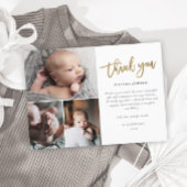 Eenvoudig script 3 Foto Collage Baby Hartelijk dan Briefkaart