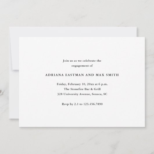 Eenvoudig Script 3 Fotocollage Bruiloft Verloving Kaart (Achterkant)