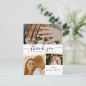 Eenvoudig script 4 Photo Collage Weddenschap Bedan Briefkaart (Staand voorkant)