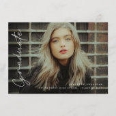 Eenvoudig script 4 Photo Graduation Invitations (Voorkant)