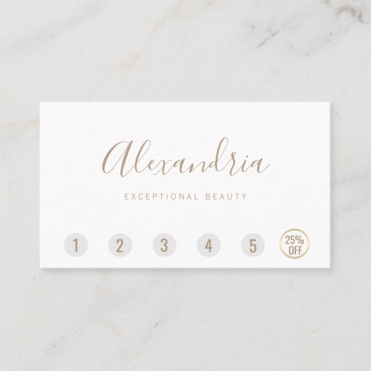 Eenvoudig script 6 Punch Customer Loyalty (Voorkant)