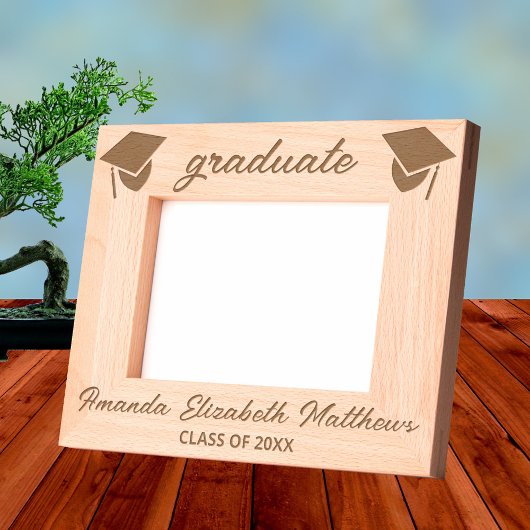 Eenvoudig Script 7x5L Elegant Chic Afstuderen Afbe Gegraveerde Lijstjes