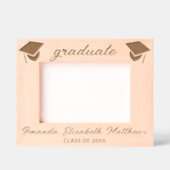 Eenvoudig Script 7x5L Elegant Chic Afstuderen Afbe Gegraveerde Lijstjes (Voorkant)