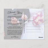 Eenvoudig script Aangepaste foto Witte bruiloft Ha Briefkaart (Achterkant)