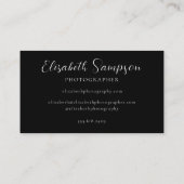 Eenvoudig script Aangepaste naam zwart Visitekaartje (Achterkant)