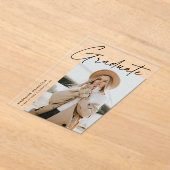 Eenvoudig Script Acryl Afstuderen Aankondiging (Laagn)