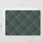 Eenvoudig script afgestudeerd elegante groene afst aankondiging (Achterkant)