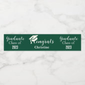 Eenvoudig script afstuderen fles waterfles etiket (Enkel label)