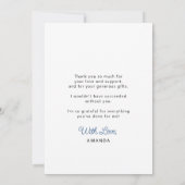 Eenvoudig script afstuderen FOTO dank u kaart (Achterkant)