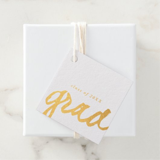 Eenvoudig script | Afstuderen Gold Bedankjes Labels (Met doos)