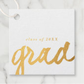 Eenvoudig script | Afstuderen Gold Bedankjes Labels (Voorkant)