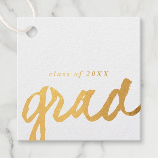 Eenvoudig script | Afstuderen Gold Bedankjes Labels (Voorkant)