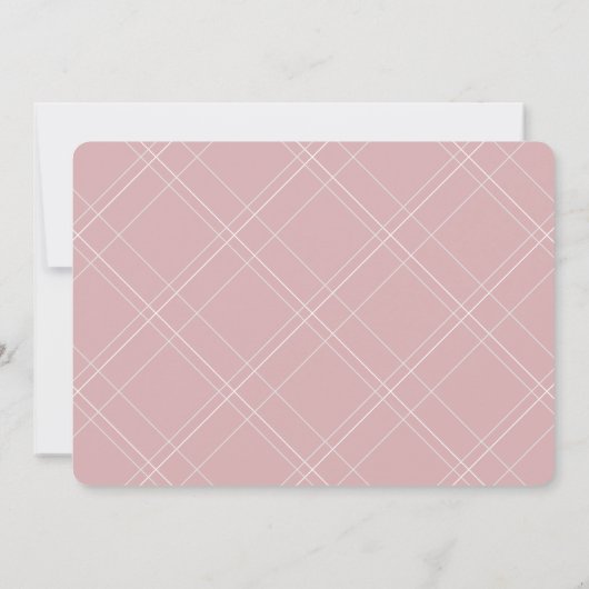 Eenvoudig script afstuderen gouden roze afstuderen aankondiging (Achterkant)