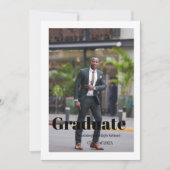 Eenvoudig script afstuderen uitnodigkaart kaart (Voorkant)