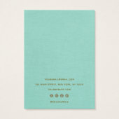 Eenvoudig Script Aqua Blue Earring Display Holder Visitekaartje (Achterkant)