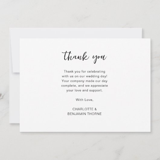 Eenvoudig script bedankt (Achterkant)