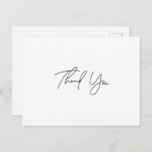 Eenvoudig script bedankt Briefkaart (Voorkant / Achterkant)