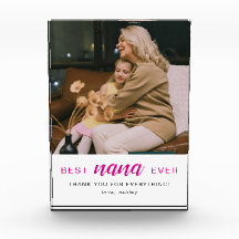 Eenvoudig script Best Nana Ever Heet Roze