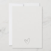 Eenvoudig Script Black White Couples Shower uitnod Bedankkaart (Achterkant)