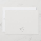 Eenvoudig Script Black White Couples Shower uitnod Bedankkaart (Achterkant)