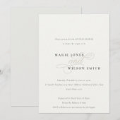 Eenvoudig Script Black White Couples Shower uitnod Bedankkaart (Voorkant / Achterkant)