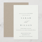 Eenvoudig Script Black White Couples Shower uitnod Bedankkaart (Voorkant / Achterkant)